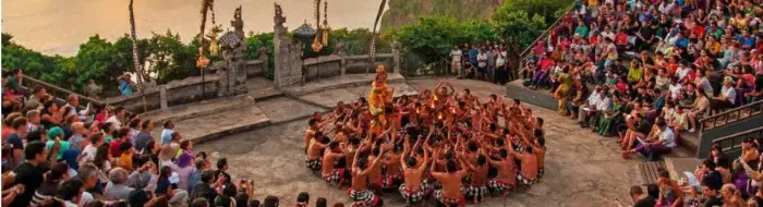 Kecak fire dance at sunset